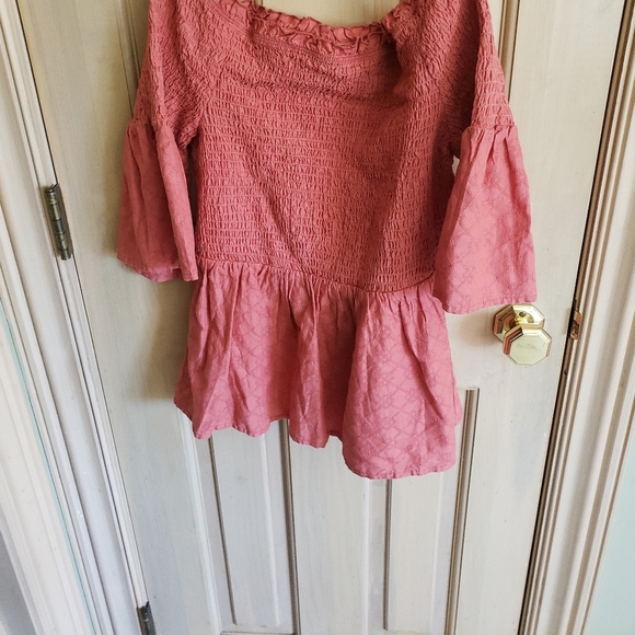 Blue Rain off shoulder misses sz L shirt cute Fairy Whimsy - Picture 2 of 6